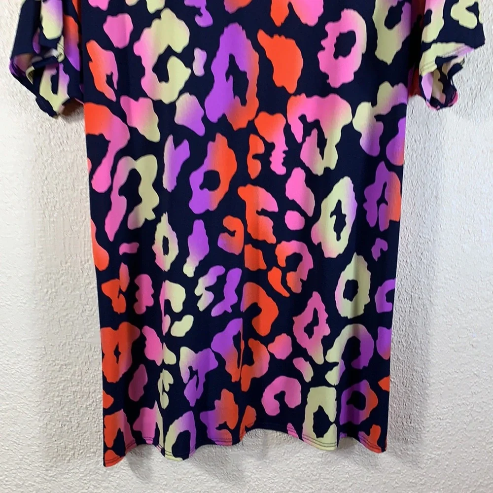 Swim Wear Cardigan Top M Bathing Suit Coverup Top Purple Black NWT Polyester - Picture 10 of 11